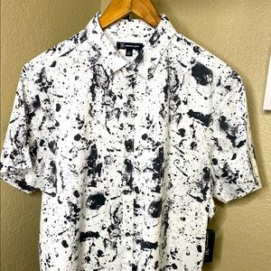 Large, Men’s Casual Shirt, B&W. Macy’s Men. New.